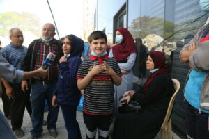 a children having interview