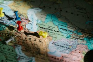 pins on iran map
